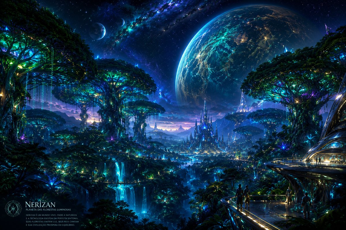 NERIZAN — O Planeta das Florestas Luminosas.