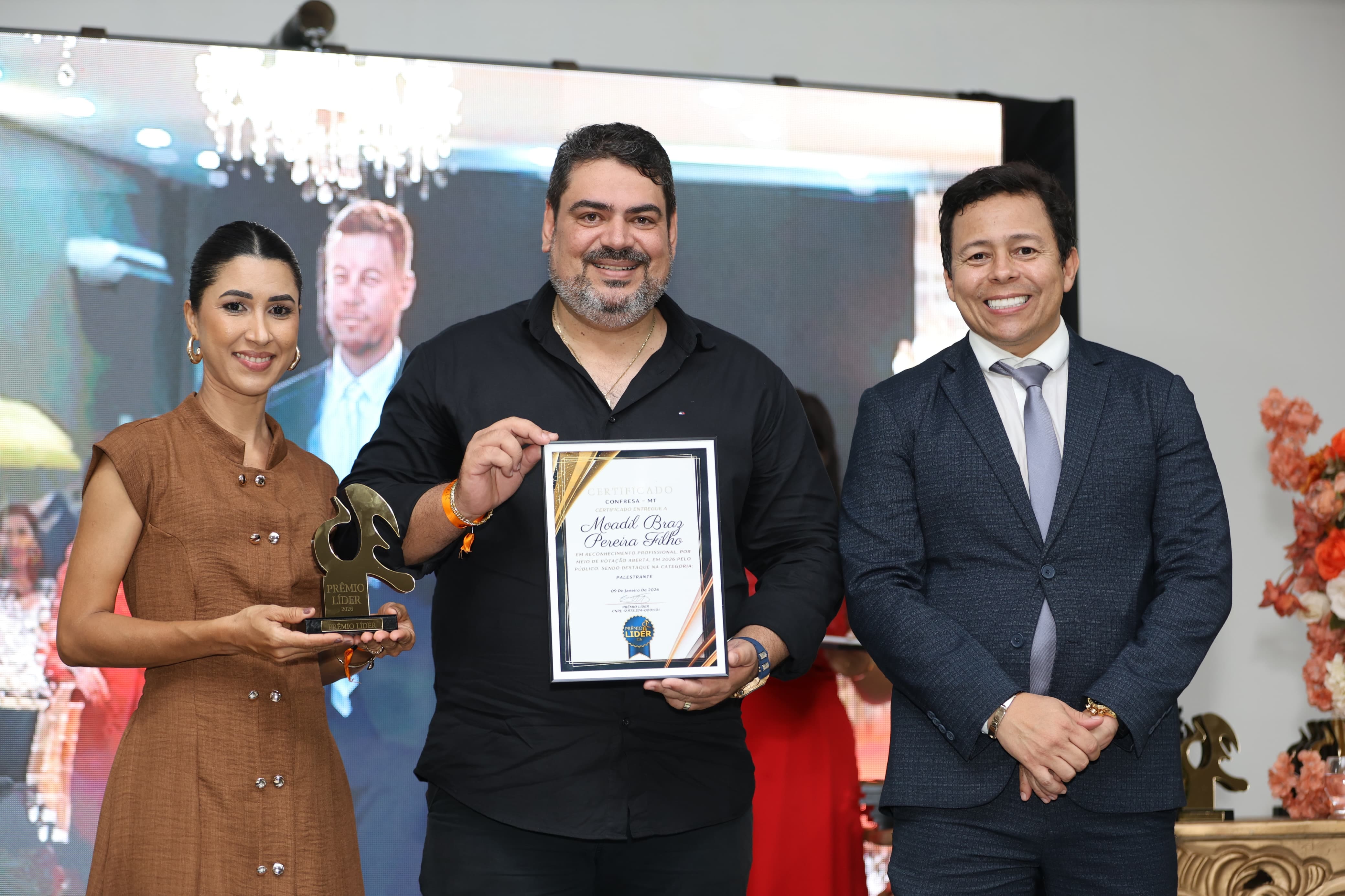 Participando do evento Prêmio Lider em Confresa 
